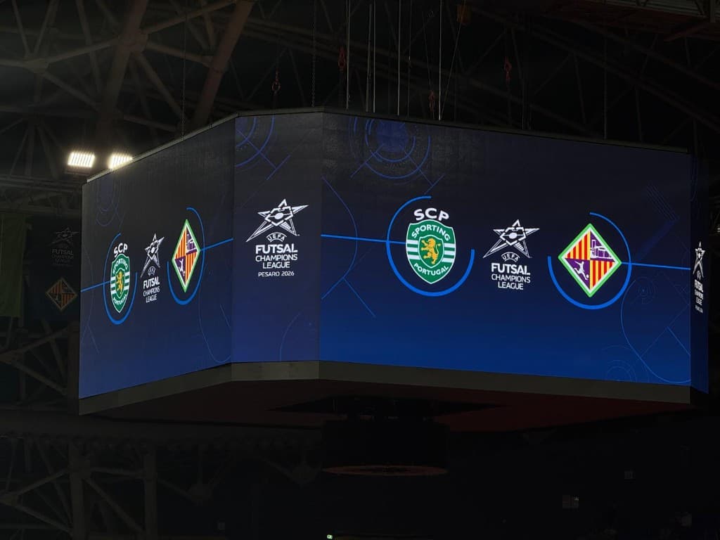 Final four scoreboard showing Sporting CP vs Illes Balears Palma — Pesaro 2026