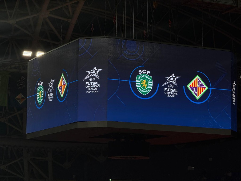 Final four scoreboard showing Sporting CP vs Illes Balears Palma — Pesaro 2026